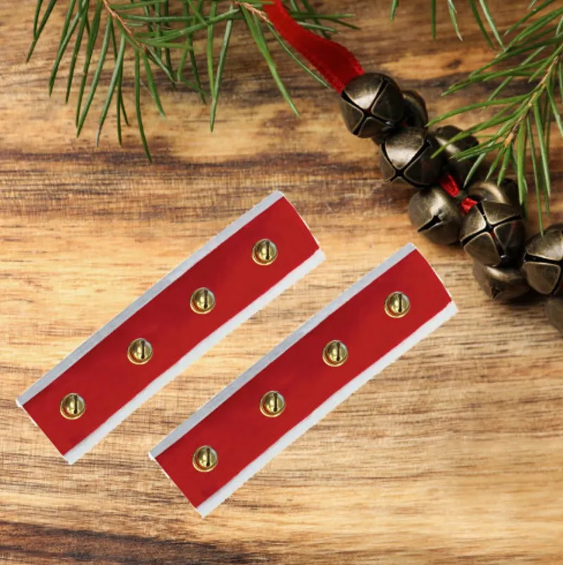 Equetech Christmas Sleigh Bell Bridle Accessories - Red/ White - Pair